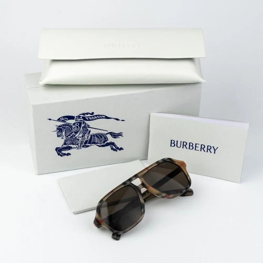 Burberry KIDS Sunglasses Vintage Brown Pilot JB4340 377873 NEW AUTHENTIC